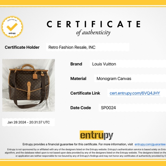 LOUIS VUITTON Sac Chasse Hunting Brown Canvas Monogram Travel Bag M41140 - Picture 3 of 17